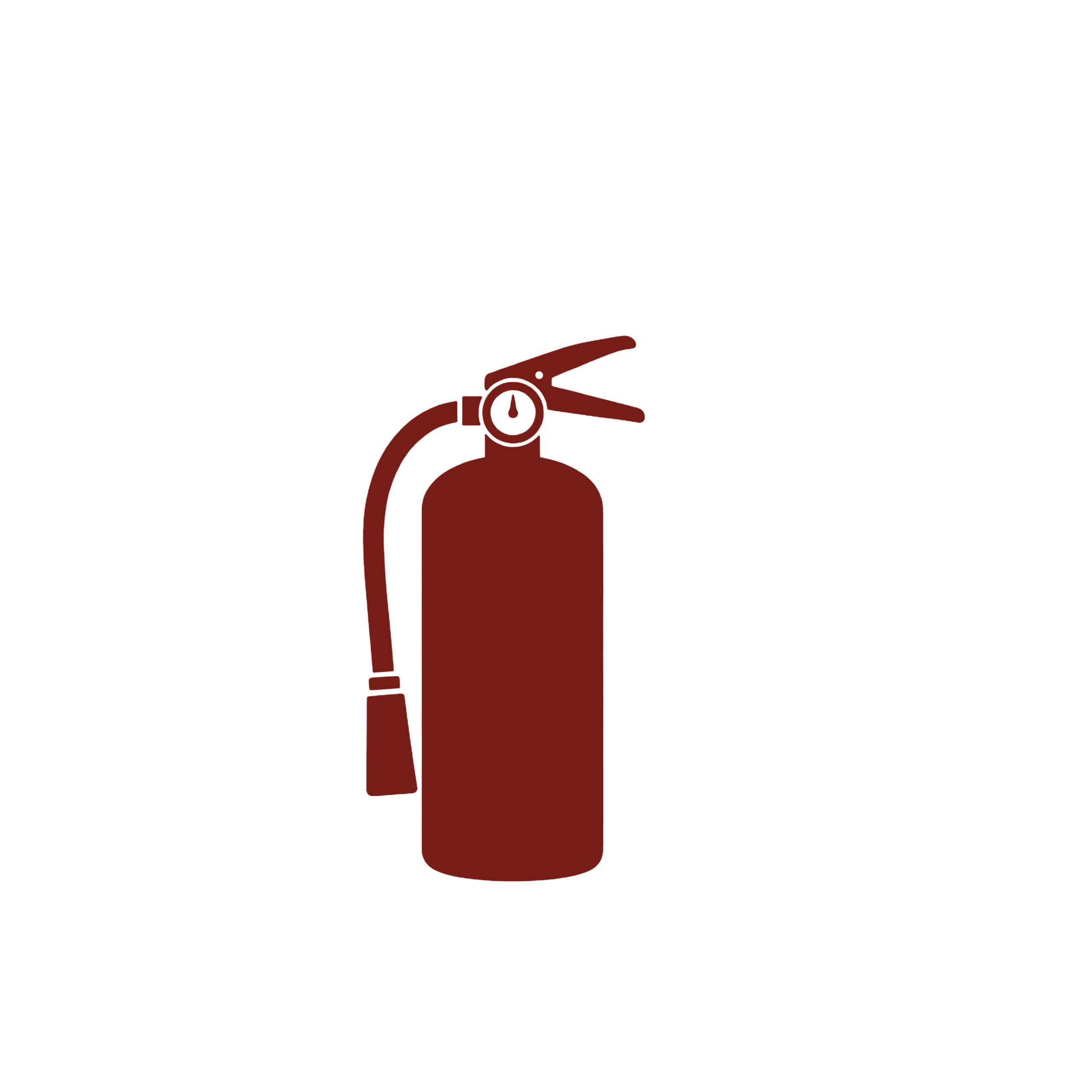 Fire extinguisher icon showing a red extinguisher with safety label
